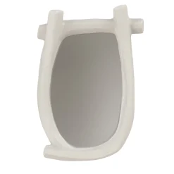 Edizione Limitata by Simone Fanciullacci Specchio da parete grande Esprit V2 in gesso bianco