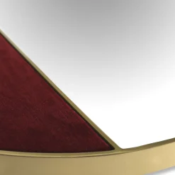 Borzalino Specchio da parete Half Moon medio in ottone