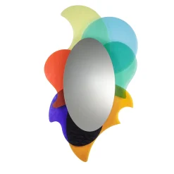 Barbini Specchio da parete Harlekiini in vetro multicolore