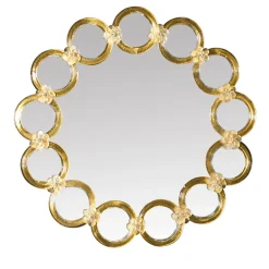 Ongaro & Fuga Specchio da parete in vetro veneziano Anello