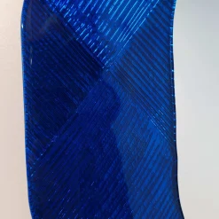 Fratelli Tosi Specchio da parete in vetro di Murano Onda Cobalto