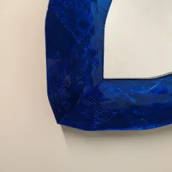 Fratelli Tosi Specchio da parete in vetro di Murano Onda Cobalto