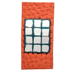 Meritalia Specchio da Parete Mirror 3 arancione di Gaetano Pesce