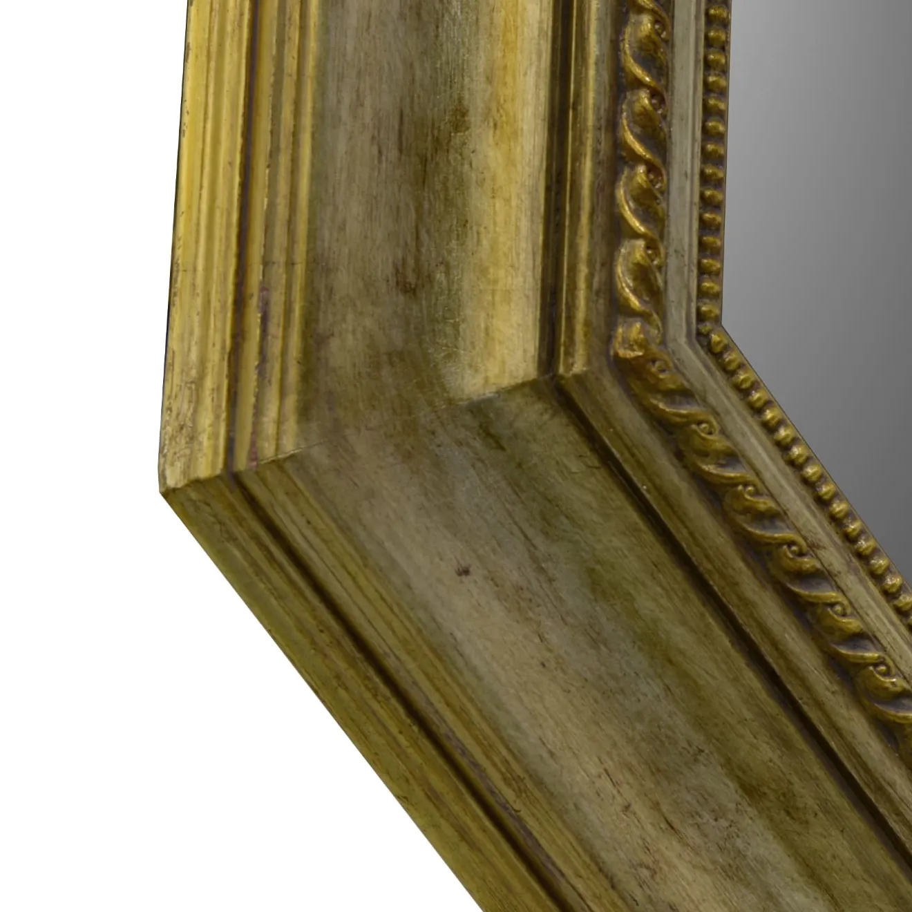 Caiafa Specchio da parete ottagonale in foglia d'argento Mecca