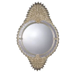 Barbini Specchio da parete Queen con foglia d'oro