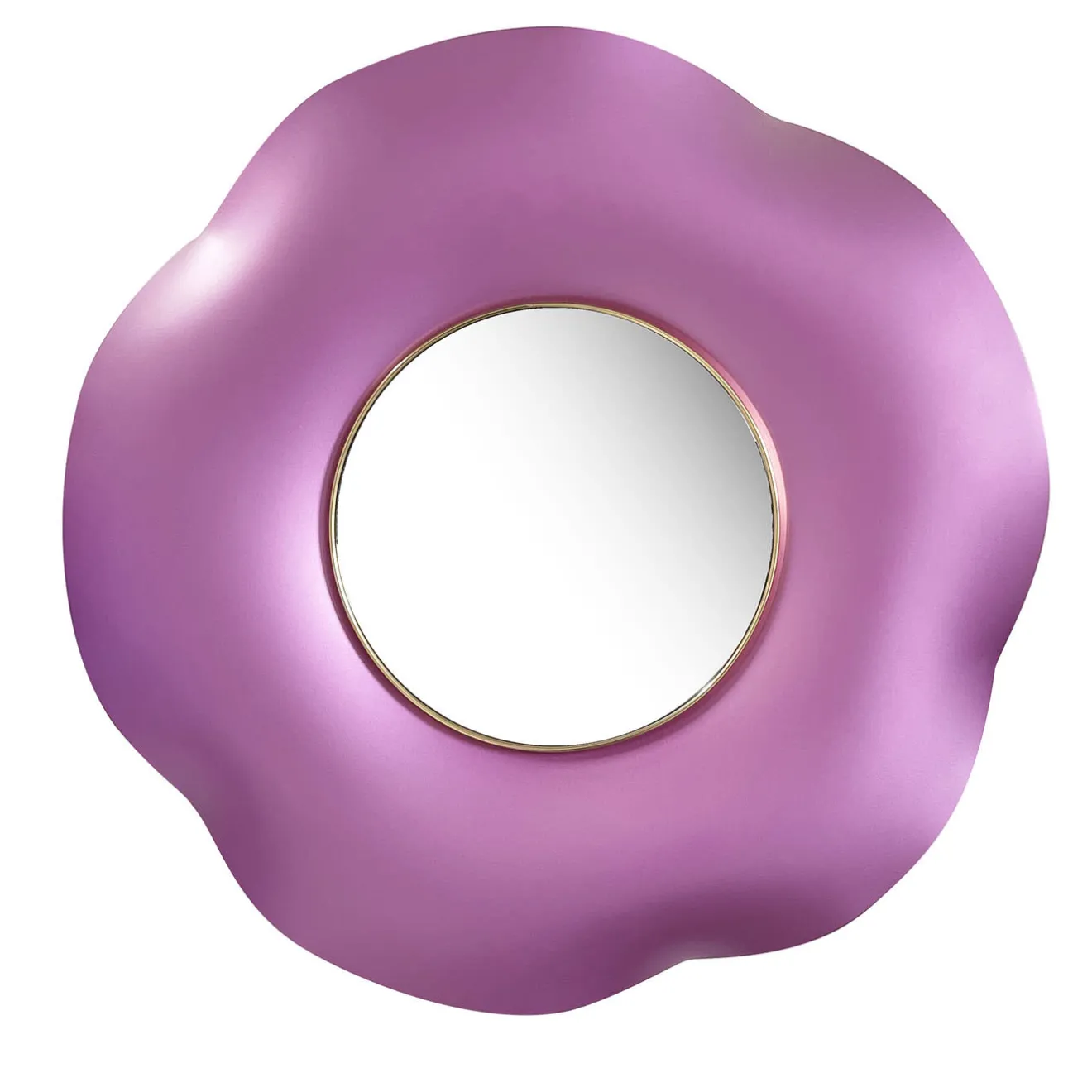 Ghirò Studio Specchio da parete rosa Undulate