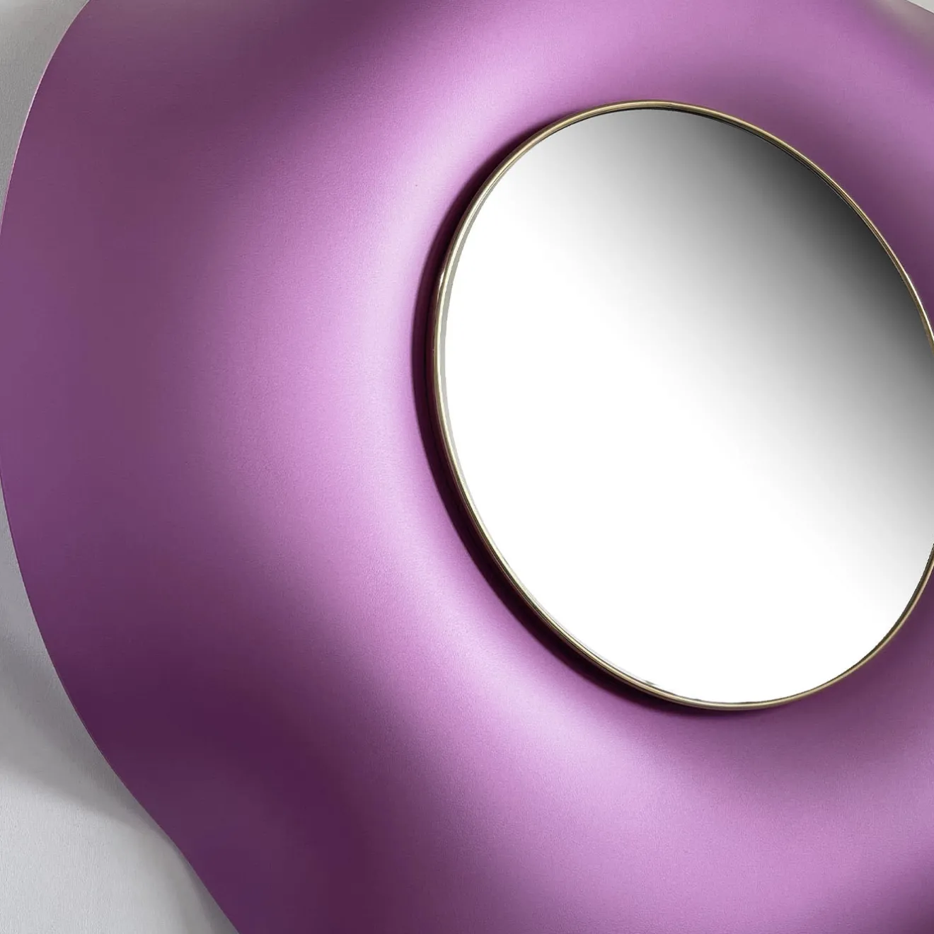 Ghirò Studio Specchio da parete rosa Undulate