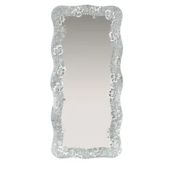 Melting Mirrors Specchio da parete Sinuoso Ondine argento