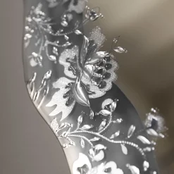 Melting Mirrors Specchio da parete Sinuoso Ondine argento