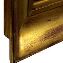 Caiafa Specchio da parete verticale con cornice guantiera oro