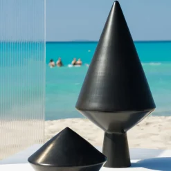 Studio Lievito Specchio da tavolo Nero 52 bucchero di e Maddalena Vantaggi