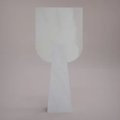 Carcino Design Specchio da tavolo Ophelia Bianco Carrara