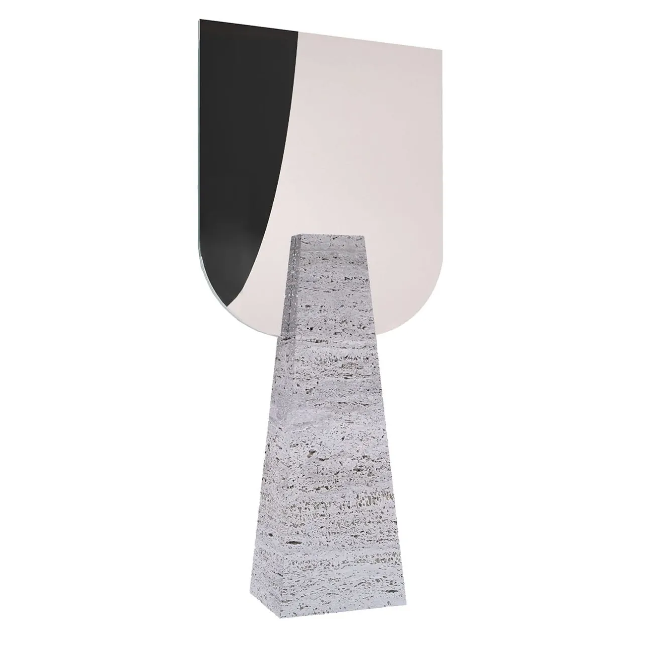 Carcino Design Specchio da tavolo Ophelia in travertino