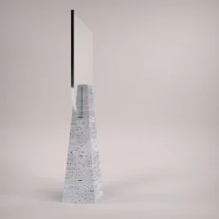 Carcino Design Specchio da tavolo Ophelia in travertino