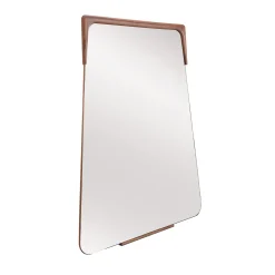 Pacini & Cappellini Specchio Destiny con cornice in massello di noce canaletto di Marco Corti