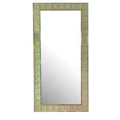 Ghirò Studio Specchio di cristallo iridescente Martelé fatto a mano