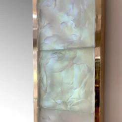 Ghirò Studio Specchio di cristallo iridescente Martelé fatto a mano