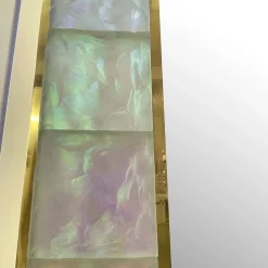 Ghirò Studio Specchio di cristallo iridescente Martelé fatto a mano