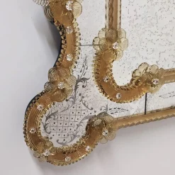 Fratelli Tosi Specchio in vetro di Murano Nettuno Gold di