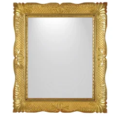 Caiafa Specchio napoletano con cornice dorata Guantiera