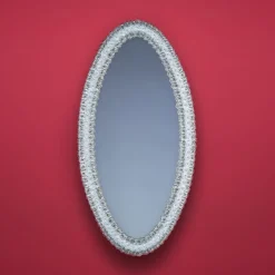 Fratelli Tosi Specchio ovale in vetro di Murano Roseto