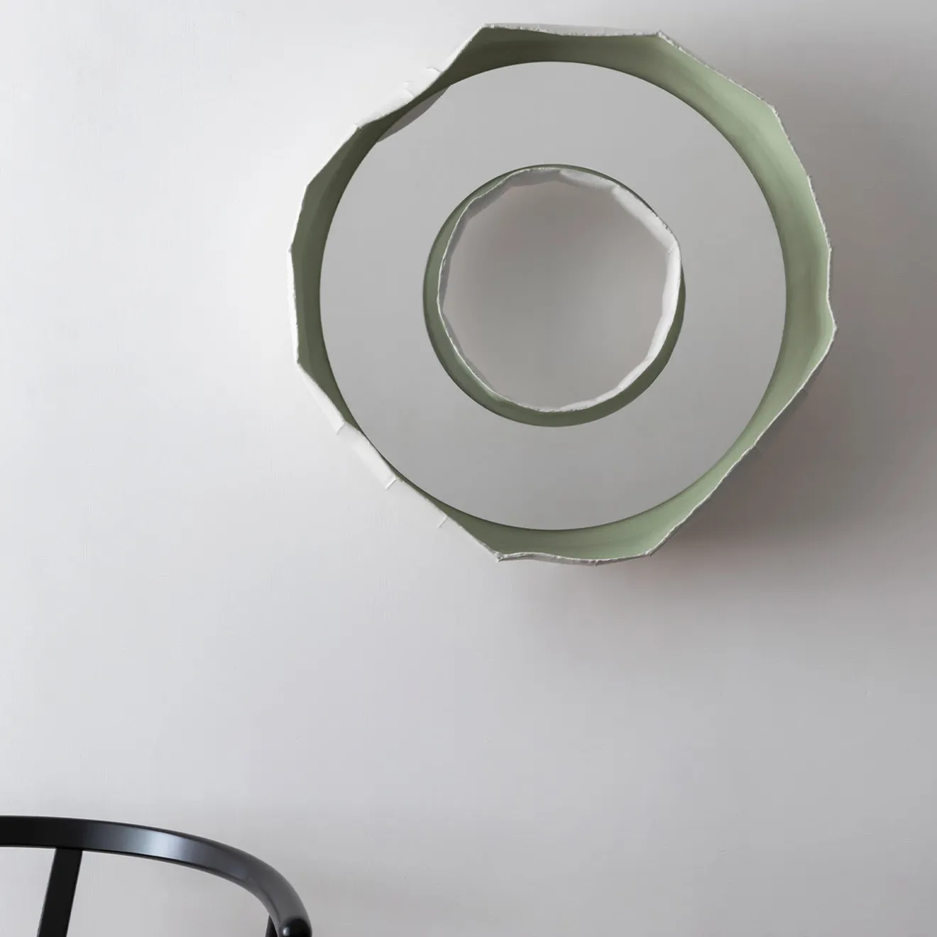 Paola Paronetto Specchio Reflections Ring Aura 50 Bianco e Verde