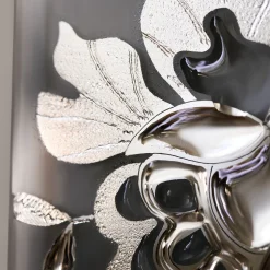 Melting Mirrors Specchio rettangolare da parete Lysiane argento