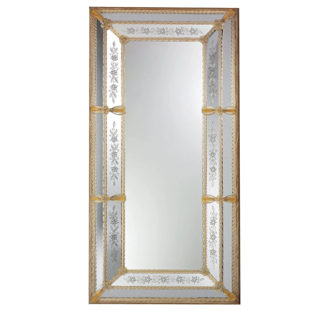 Fratelli Tosi Specchio rettangolare in vetro di Murano Da Mula