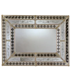 Fratelli Tosi Specchio rettangolare in vetro di Murano Colleoni