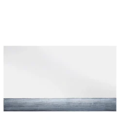 Disain 1971 Specchio rettangolare Orizzonte decorato con resina spatolata argento