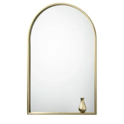 Ghidini 1961 Specchio Ritratto con piccolo vaso in ottone satinato di Elisa Giovannoni