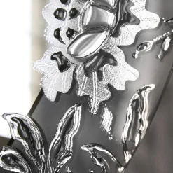 Melting Mirrors Specchio rotondo da parete Léa argento