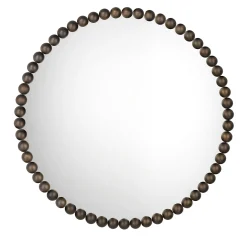 Ghidini 1961 Specchio rotondo grande in bronzo Gioiello di Nika Zupanc