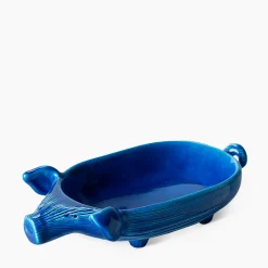 Bitossi Ceramiche Statuetta maialino blu Boletto di Aldo Londi