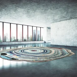 Sahrai Tappeto Agata in pizzo blu