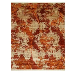 Jaipur Rugs Tappeto Annodato a Mano Dreamy Desire Rosso Arancio e Rosso Arancio