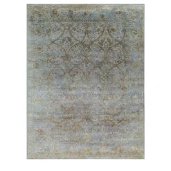 Jaipur Rugs Tappeto Annodato a Mano Dusky Grooves Blu Polvere