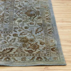 Jaipur Rugs Tappeto Annodato a Mano Dusky Grooves Blu Polvere