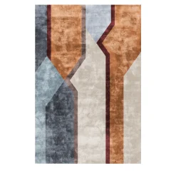 Sirecom Tappeto arancione rettangolare policromo Composizioni di Dainelli Studio