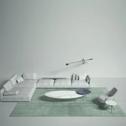 Carpet Edition Tappeto Bamboo Shaded rettangolare in seta di bamboo Verde