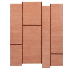 Amini Tappeto Campiture Rose e Brown di Elisa Ossino