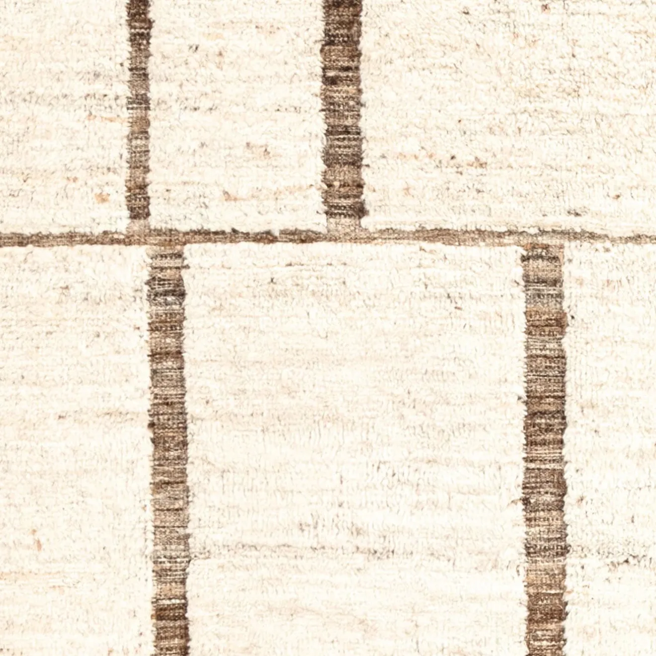 Kristiina Lassus Tappeto Kiviya in Lana Bianco e Marrone