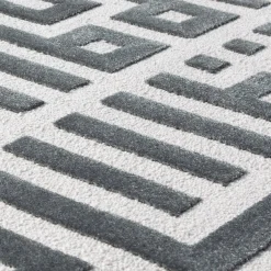 Carpet Edition Tappeto Labirinto in lana della Nuova Zelanda e tencel grigio di Ken Scott