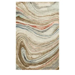 Jaipur Rugs Tappeto Mellow Waves Antique White & Clay trapuntato a mano