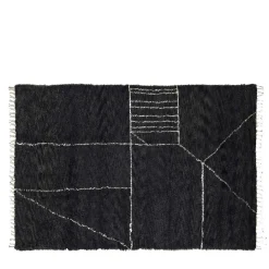 Amini Tappeto Moroccan Touch MT07, carbone e avorio