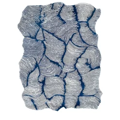 Mohebban Tappeto rettangolare Oceano blu in lana