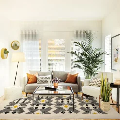 Sartapp Tappeto rettangolare policromo Grifoni di Maurizio Demelas