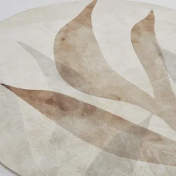 Instabilelab Tappeto rotondo Madara con foglie grandi