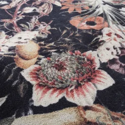 Instabilelab Tappeto rotondo Zaira con motivi floreali esotici e animali #2