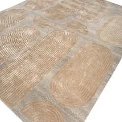 Jaipur Rugs Tappeto Subtle Grooves Soft Beige & Natural Gray trapuntato a mano